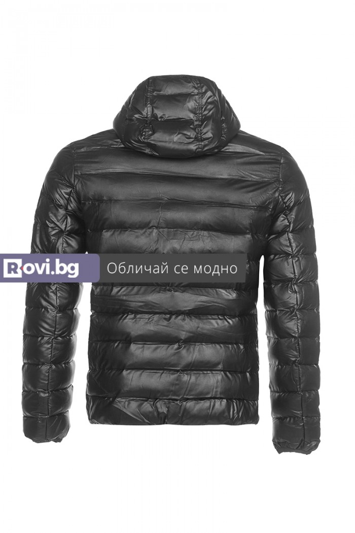 Мъжко Зимно Яке – “Диан” с качулка черно